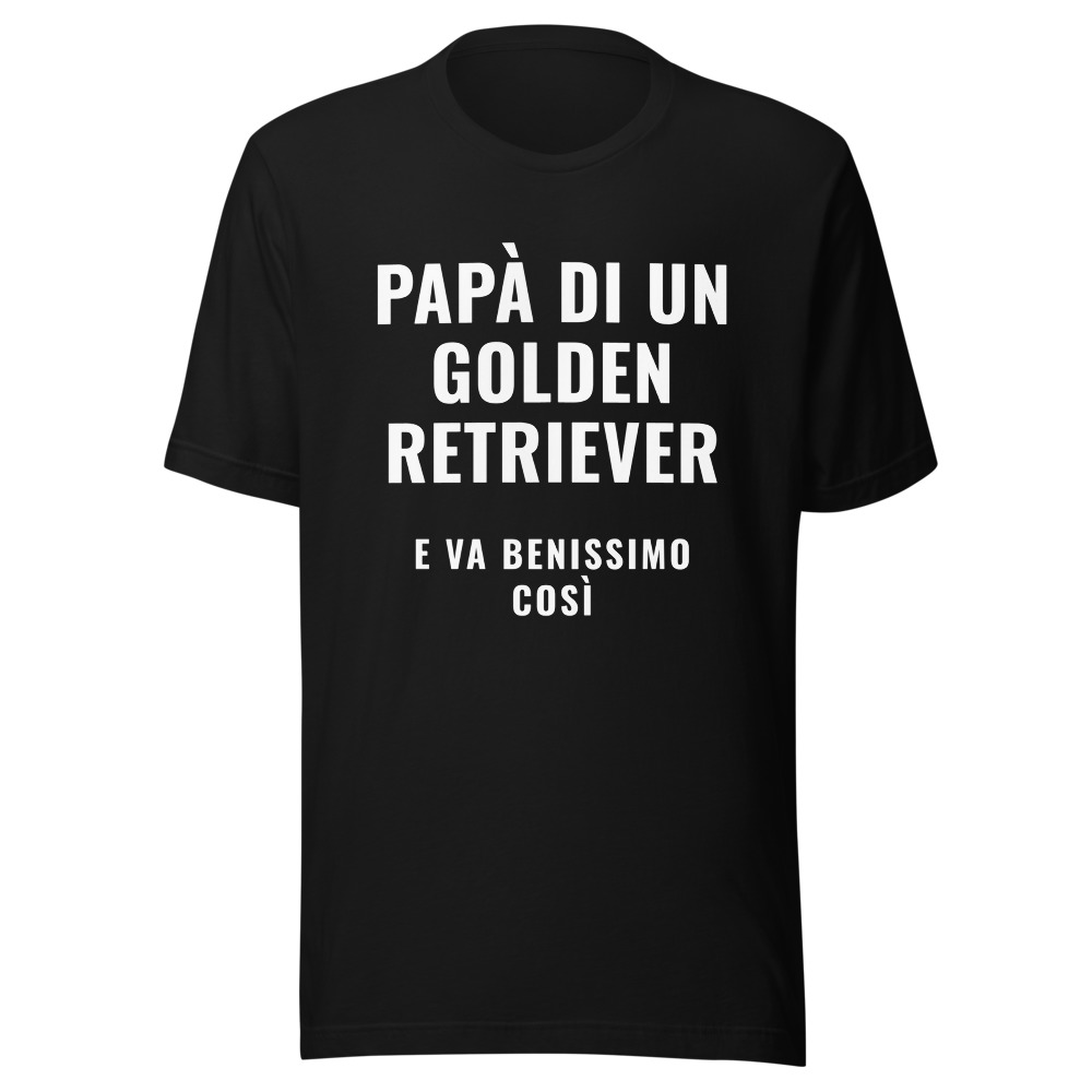 Maglietta papà di un golden retriever, regalo amante dei cani