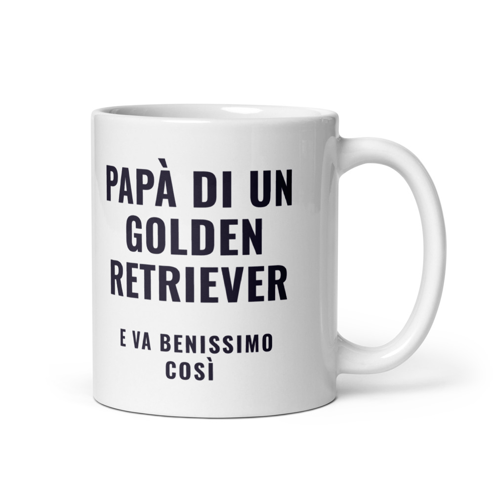 Tazza Papà di un golden retriever e va benissimo così