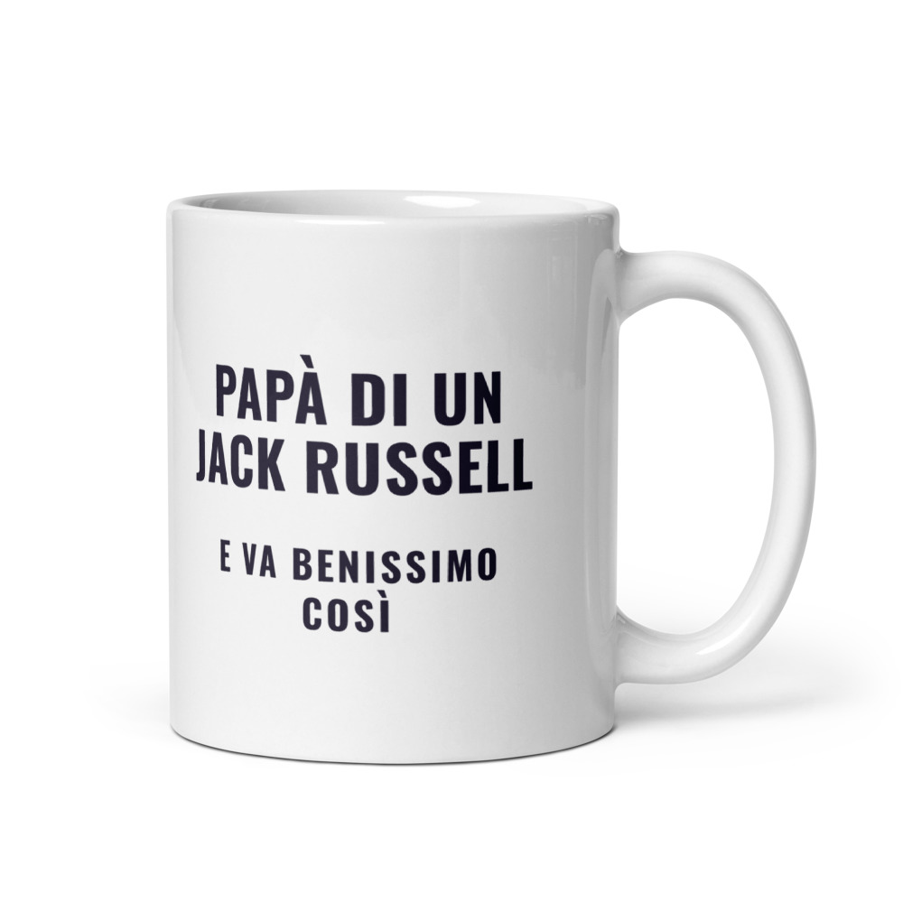 Tazza Papà di un jack russell e va benissimo così