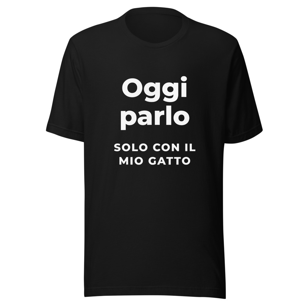 Maglietta oggi parlo solo con il mio gatto