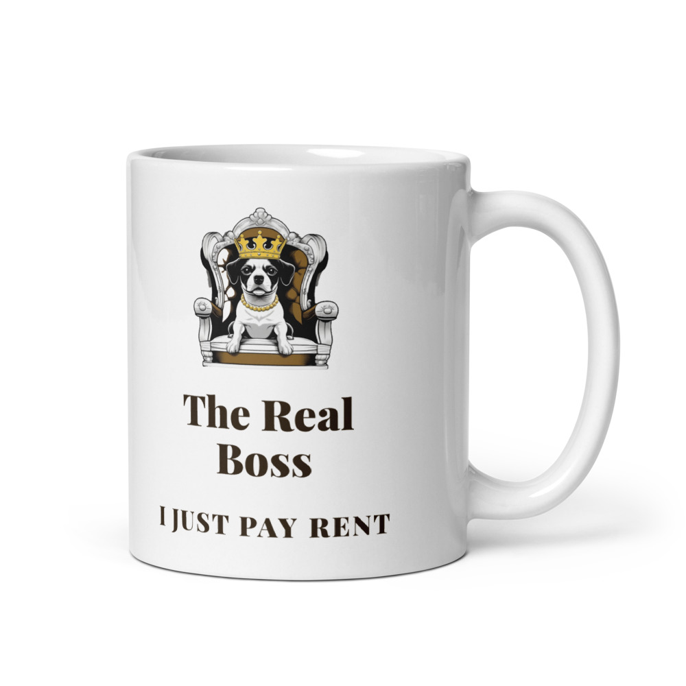The Real Boss I just pay rent Mug