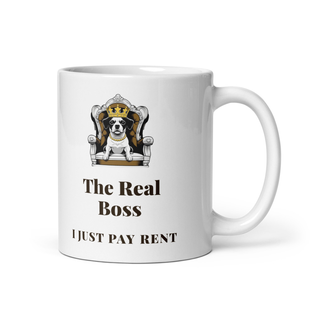 The Real Boss I just pay rent Mug