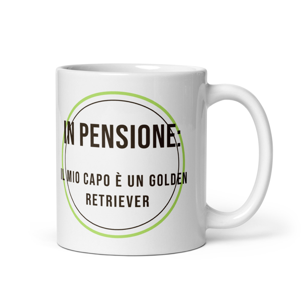 Tazza In pensione: il mio capo è un golden retriever