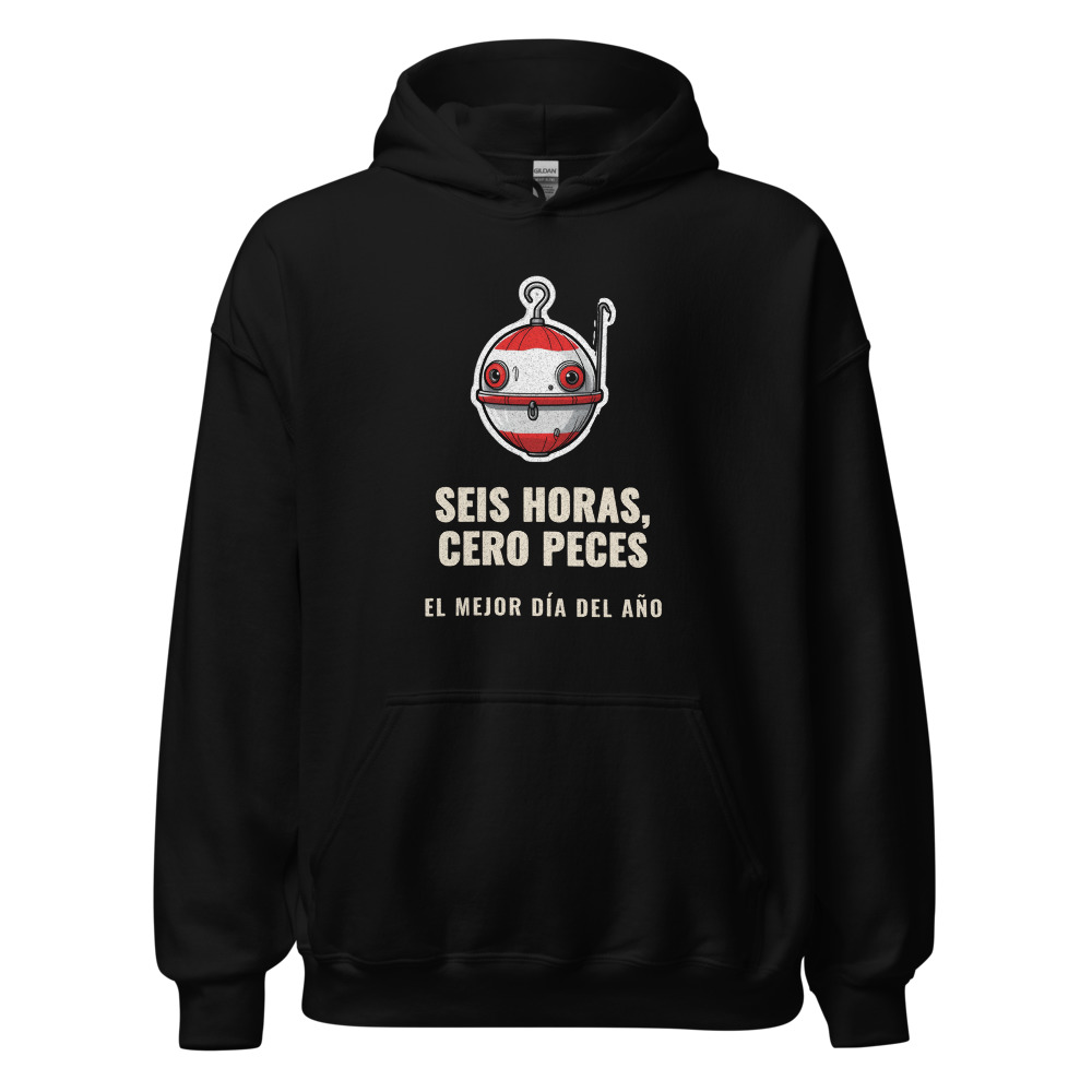 Sudadera con capucha Seis horas, cero peces El mejor día del año