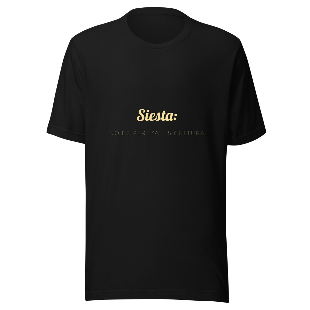 Camiseta Siesta, no es pereza, es cultura