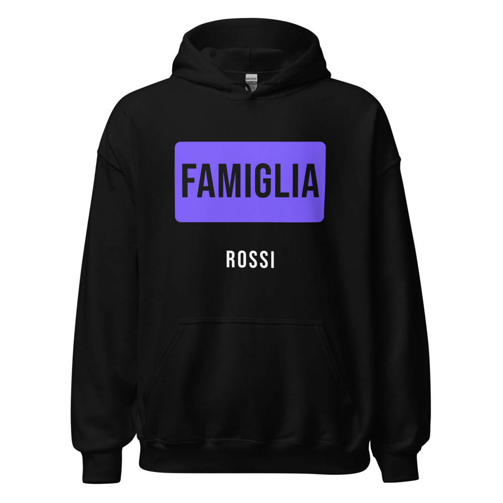 Felpa con cappuccio Famiglia {nomi}