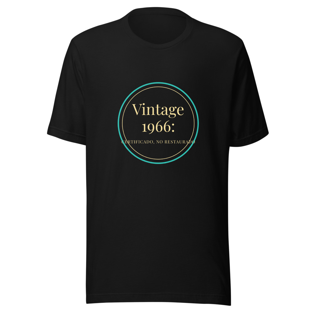 Camiseta Vintage 1966 certificado, no restaurado