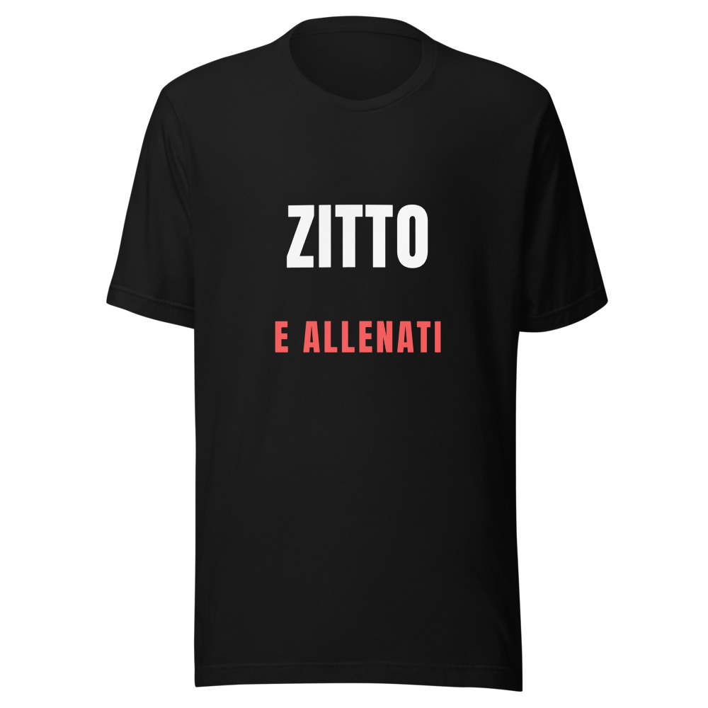 Maglietta zitto e allenati, regalo palestra